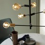Vícečetná - NOR 48933003 Závěsné svítidlo Josefine 6x28W E27 matná černá mosaz - NORDLUX - foto 7