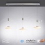 Vícečetná - PN 2081-55 LAUTADA LED závěsné svítidlo, 3 ramenné, stříbrná, stmívatelné, nastavitelná výška SimplyDim 3000K - PAUL NEUHAUS - foto 7