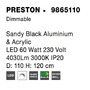 Kruhová - NV 9865110 Závěsné svítidlo PRESTON černý hliník a akryl LED 60W 230V 3000K IP20 stmívatelné - NOVA LUCE - foto 7