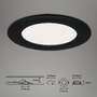 Kruhová - BRI 7115-435 3ks sada LED vestavné svítidlo, pr. 12 cm, 7 W, 600 lm, černá - BRILONER - foto 7