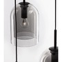 Vícečetná - NV 9236710 Závěsné svítidlo VELOR dvouvrstvé kouřové sklo černý kabel černá kovová základna E27 3x12W 230V IP20 bez žárovky - NOVA LUCE - foto 7