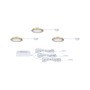 Zapuštěná - P 93119 LED vestavná nábytková svítidla 3ks sada kruhové 65mm 3x2,5W 230/12V 3000K zlatá mat - PAULMANN - foto 7