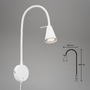 S ramenem - BRI 2082-016 Flexibilní nástěnné svítidlo 45 cm 1xGU10 5W 400lm bílé - BRILONER - foto 7