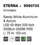 Dekorativní - NV 9990733 Závěsné svítidlo ETERNA bílý hliník a akryl LED 40W 230V 3000K IP20 stmívatelné - NOVA LUCE - foto 7