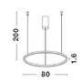 Kruhová - NV 9345606 Závěsné svítidlo TARQUIN broušený zlatý hliník a akryl LED 48W 230V 3000K IP20 stmívatelné - NOVA LUCE - foto 7