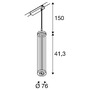 Svítidla - LA 1008041 QUIMERA závěsné svítidlo, včetně adaptéru 1P., 2700K, PHASE, černá - BIG WHITE (SLV) - foto 7