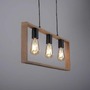 Podélná - LD 15652-18 FRANKY LED závěsné svítidlo, černá, dřevěný rám, kov, 3 ramenné - LEUCHTEN DIREKT / JUST LIGHT - foto 7
