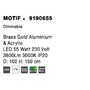 Kruhová - NV 9190655 Závěsné svítidlo MOTIF zlatý mosazný hliník a akryl LED 55W 230V 3000K IP20 stmívatelné - NOVA LUCE - foto 7