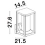 Nástěnná - NV 9193101 Venkovní nástěnné svítidlo LOEVE antracitový hliník a čirý akryl E27 1x12W 220-240V IP65 bez žárovky - NOVA LUCE - foto 7
