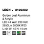 Kruhová - NV 8100282 Stropní svítidlo LEON plátkovaný zlatý hliník a akryl LED 44W 230V 3000K IP20 - NOVA LUCE - foto 7