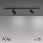 Bodová - PN 6214-18 PURE LED lištové svítidlo stmívatelné, prodloužitelné, černá, otočné 3000K - PAUL NEUHAUS - foto 7