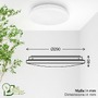 Kruhová - BRILO 3866016 Elipso A stropní svítidlo pr.29 cm - 8W, 1700lm, LED, třída A, bílé - BRILO - foto 7