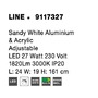 Stojací lampy - NV 9117327 Stojací lampa LINE bílý hliník a akryl nastavitelné LED 27W 230V 3000K IP20 - NOVA LUCE - foto 7