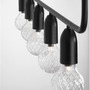 Podélná - NV 9536419 Závěsné svítidlo VEDA černý kov a čiré sklo G9 5x6W 230V IP20 bez žárovky - NOVA LUCE - foto 7