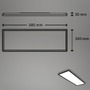 Hranatá - BRILO 7402415 Ultraplochý LED panel s přímým a nepřímým osvětlením, 29,3 cm, LED, 22 W, 3000 lm, černá (starý kód: BRILO 7402-415) - BRILO - foto 7