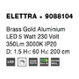Vícečetná - NV 9088104 Závěsné svítidlo ELETTRA mosazný zlatý hliník LED 5W 230V 3000K IP20 - NOVA LUCE - foto 7