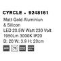 Nepřímé osvětlení - NV 9248161 Nástěnné svítidlo CYRCLE matný zlatý hliník a akryl LED 20.5W 230V 3000K IP20 - NOVA LUCE - foto 7