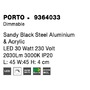 Hranatá - NV 9364033 Stropní svítidlo PORTO černá ocel hliník a akryl LED 30W 230V 3000K IP20 stmívatelné - NOVA LUCE - foto 7