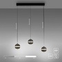 Vícečetná - LD 14991-18 Kolekce Schöner Wohnen LED závěsné svítidlo, černá, 3-ramenné, Comfort Lift, krokově stmívatelné, 3000K - JUST LIGHT - foto 7
