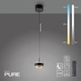 Kruhová - PN 2503-18 Závěsné svítidlo PURE Falling Rings, černá / metalická šedá 2200-5000K - PAUL NEUHAUS - foto 7