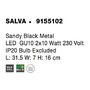 Bodová - NV 9155102 Bodové svítidlo SALVA černý kov GU10 2x10W 230V IP20 bez žárovky - NOVA LUCE - foto 7