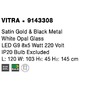 Dekorativní - NV 9143308 Závěsné svítidlo VITRA saténový zlatý a černý kov bílé opálové sklo G9 8x5W 220V IP20 bez žárovky - NOVA LUCE - foto 7