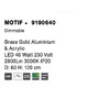 Kruhová - NV 9190640 Závěsné svítidlo MOTIF zlatý mosazný hliník a akryl LED 40W 230V 3000K IP20 stmívatelné - NOVA LUCE - foto 7