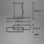 Podélná - BRI 4768015 LED závěsné svítidlo, 120 cm, časovač, 44W, 4400lm, černá/dřevo - BRILONER - foto 7