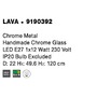 Koule - NV 9190392 Závěsné svítidlo LAVA chromovaný kov ručně vyrobené chromové sklo E27 1x12W 230V IP20 bez žárovky - NOVA LUCE - foto 7