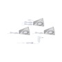 Přisazená - P 92126 LED podskříňkové svítidlo Trias čidlo přiblížení 3ks sada 3x2,7W 135x132mm 230/12V kov kartáčovaný - PAULMANN - foto 7