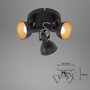 Bodová - BRILO 2049-035R Bodové svítidlo pr. 21 cm 3x E14 40W černá - BRILO - foto 7