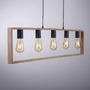 Podélná - LD 15653-18 FRANKY LED závěsné svítidlo, černá, nad jídelní stůl, dřevěný rám, kov, 5 ramenné - LEUCHTEN DIREKT / JUST LIGHT - foto 7