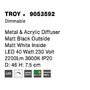 Kruhová - NV 9053592 Stropní svítidlo TROY kov a akrylový difuzor matná černá zvenku matná bílá uvnitř LED 40W 230V 3000K IP20 stmívatelné - NOVA LUCE - foto 7