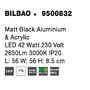 Hranatá - NV 9500832 Stropní svítidlo BILBAO matný černý hliník a akryl LED 42W 230V 3000K IP20 stmívatelné - NOVA LUCE - foto 7