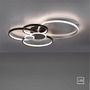 Kruhová - LD 14549-18 PAPILON LED stropní svítidlo kruhové s 6ti kruhy, černá, hliník, teplá bílá 3000K - LEUCHTEN DIREKT / JUST LIGHT - foto 7
