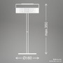 Stolní lampy dekorační - BRILO 7576015 Booha stolní lampa - 2,5W, 300lm, bezdrátová, IP44, LED, stmívatelná, teplá bílá, černá/zlatá - BRILO - foto 7