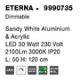 Dekorativní - NV 9990735 Závěsné svítidlo ETERNA bílý hliník a akryl LED 30W 230V 3000K IP20 stmívatelné - NOVA LUCE - foto 7