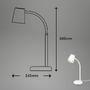 Stolní lampy pracovní - BRILO 7476016 Stolní lampa, 38,5 cm, 1x GU10, max. 9W, bílé - BRILO - foto 7