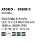 Hranatá - NV 9180610 Stropní svítidlo ATOMO zlatý kov a akryl LED 10 x 2.4W 230V 3000K IP20 stmívatelné - NOVA LUCE - foto 7