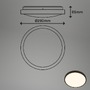 Kruhová - BRILO 3829015 Chet LED stropní svítidlo IP54, 3m dosah čidla, pohybové čidlo, černá - BRILO - foto 7