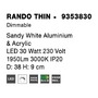 Kruhová - NV 9353830 Stropní svítidlo RANDO THIN bílý hliník a akryl LED 30W 230V 3000K IP20 stmívatelné - NOVA LUCE - foto 7