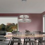Kruhová - PN 8420-55 Q-VITO LED závěsné svítidlo v barvě oceli s nastavitelnou barvou světla a ovladačem Smart Home ZigBee 2700-5000K - PAUL NEUHAUS - foto 7