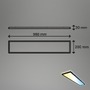 Hranatá - BRILO 7533015 Tava LED stropní svítidlo 98cm, stmívatelné, dálkový ovladač, černé - BRILO - foto 7
