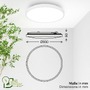 Kruhová - BRILO 3935016 Kaida stropní svítidlo pr.33 cm - 12,7W, 2900lm, LED, energetická třída A, neutrální bílá, bílé - BRILO - foto 7