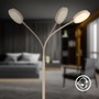 Stojací lampy - BRILO 1585011 Megg stojanová lampa - 12W, 800lm, LED, stmívatelná, nastavitelná, dotykový vypínač, béžová - BRILO - foto 7
