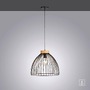 Polokoule - LD 11419-18 LAMI LED závěsné svítidlo 1 ramenné, dřevo, černá, kovové stínítko, industriální styl - LEUCHTEN DIREKT / JUST LIGHT - foto 7