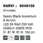 Dekorativní - NV 9848138 Závěsné svítidlo NARVI černý hliník a akryl LED 83W 230V 3000K IP20 stmívatelné - NOVA LUCE - foto 7