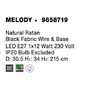 Koule - NV 9858719 Závěsné svítidlo MELODY přírodní ratan černý kabel E27 1x12W 230V IP20 bez žárovky - NOVA LUCE - foto 7
