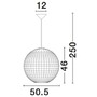 Koule - NV 9587122 Závěsné svítidlo GRIFFIN železo a vodní hyacint, přírodní barva 1x12W E27 - NOVA LUCE - foto 7