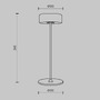 Stolní lampy dekorační - M MOD229TL-L3G3K2 Stolní lampa AI Collaboration 3W nastavitelná bílá 120lm zlatý hliník na baterie stmívatelná - MAYTONI - foto 7